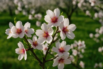 Almond Tree Blooms in a European City