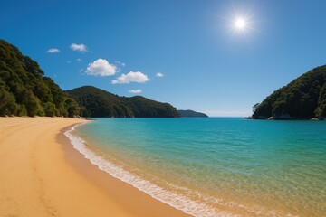 Fototapeta premium Exploring the Scenic Trails of a Coastal National Park