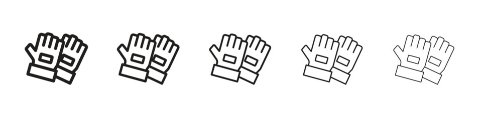 Versatile iconBlack linear bold and thin strokes set