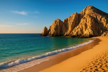 Seaside and rugged hill landscape of a coastal destination