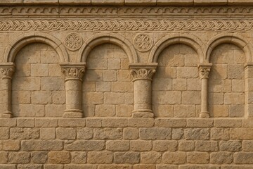 Fototapeta premium Historic architectural patterns from a centuries-old religious structure
