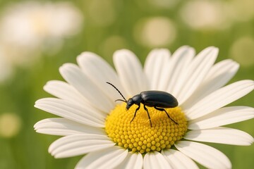 Fototapeta premium A tiny bug resting on a blossom