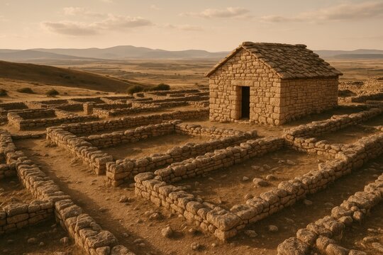 Historical remains of Numancia close to Soria