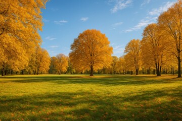 Fototapeta premium Fall scenery in the garden