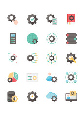 Simple set of settings icons, control , management, Options