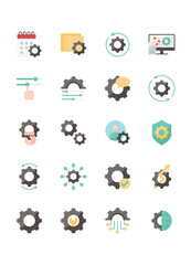 Simple set of settings icons, control , management, Options