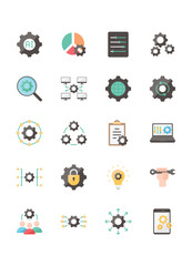 Simple set of settings icons, control , management, Options