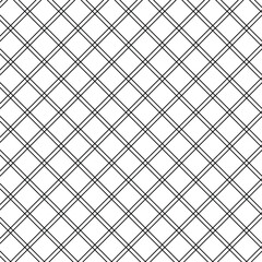 Fototapeta premium Vector seamless geometric ornamental pattern. Simple monochrome structure background. Repeatable black and white design.