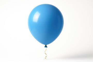 Single white balloon isolated on a plain background