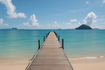 Obraz premium Stunning Perspective of a Suspended Dock