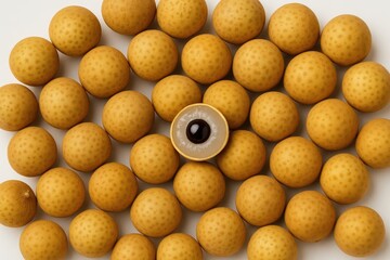 Exotic tropical fruit known as longan or dragon eye