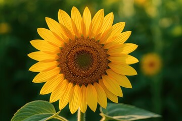 Obraz premium Close-up of a vibrant sunflower in full bloom