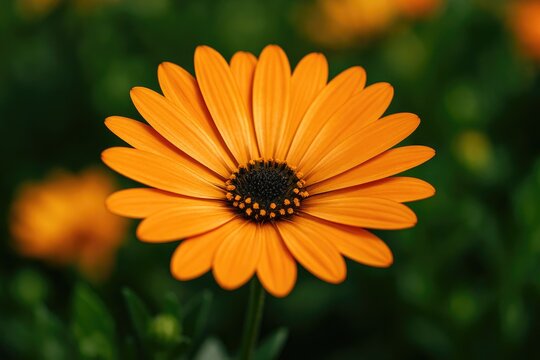 Stunning close-up of a vibrant orange daisy - Powered by Adobe