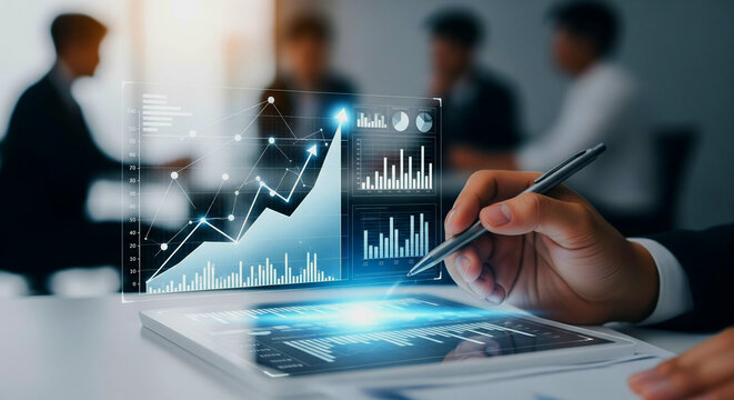 Global Financial Trading Globe Floating Above Hand – Futuristic Digital Concept