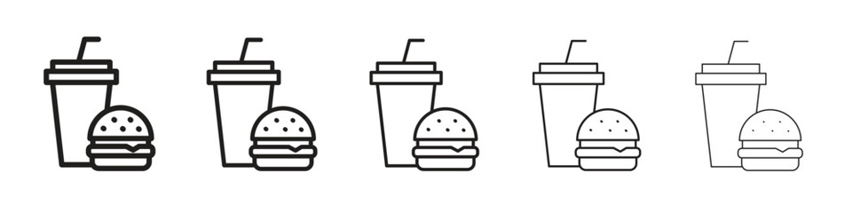 Fast food icon vector, Symbol, logo illustrations