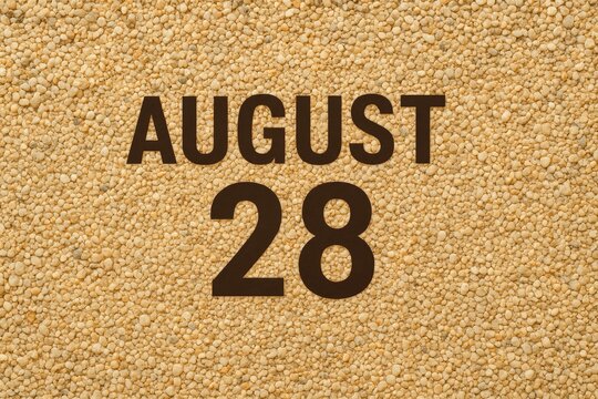 August 28th with a minimalist gravel backdrop