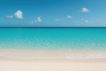 Obraz premium Stunning tropical paradise with crystal-clear waters and pristine white sands