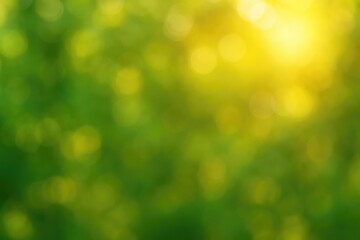 Obraz premium Abstract green and gold bokeh with sunlight filtering through leaves, creating a dreamy natural backdrop