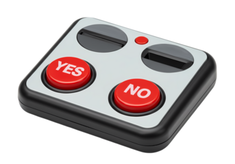 Simple YesNo Remote Control isolated on transparent background
