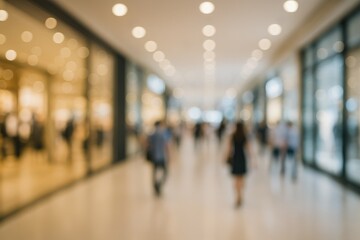 Abstract backdrop of a retail center