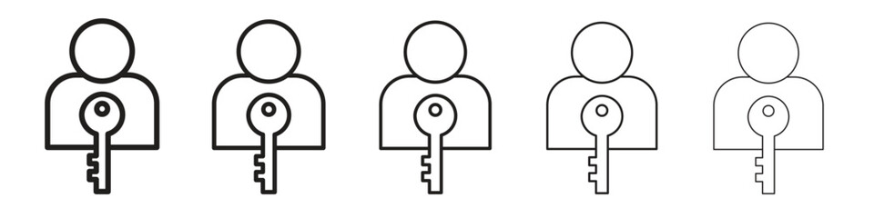 Authentication icon vector, Symbol, logo illustrations