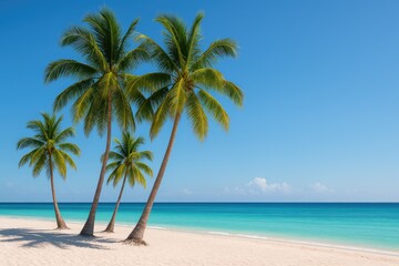 Stunning Tropical Palms on a Remote Island