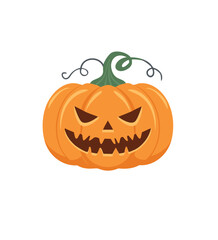 Spooky halloween jack o lantern pumpkin design