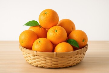 A collection of citrus fruits inside a rustic wooden container