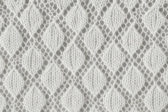 White textured background featuring a fragment pattern of the Orenburg shawl