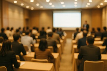 Abstract conference room with business theme and educational professionals