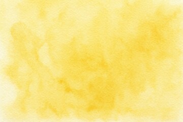 Obraz premium Abstract yellow watercolor artwork with textured surface on a white paper backdrop