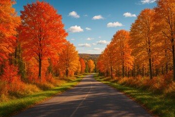 Naklejka premium Colorful autumn scenery featuring vibrant trees
