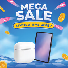 Mega Sale Limited Time Ecommerce Promotion Design