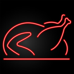 thanksgiving day neon sign, modern glowing banner design, colorful modern design trend on black background. Vector illustration.