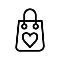 gift bag line icon