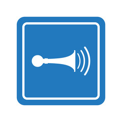 Sound Your Horn Blue Sign