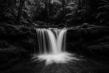 Fototapeta premium Scenic view of a gentle waterfall