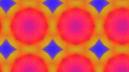 Abstract Radiant Burst with Soft Grain Texture, Symmetrical Glow Pattern in Psychedelic Style, Radiating Circular Abstract with Subtle Noise, Kaleidoscopic Starburst with Gradient Flow