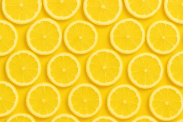 Obraz premium Continuous lemon slice design for patterns