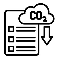 Carbon Reduction Plan  Icon Element For Design	