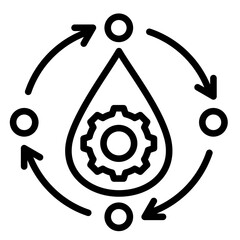 Water Management  Icon Element For Design	