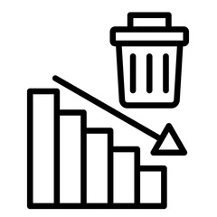 Waste Reduction  Icon Element For Design	