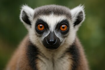 Fototapeta premium Close-up of a lemur's face in macro photography