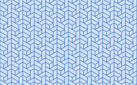 Blue Seamless hexagon grid. Vector illustration.