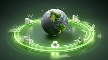 Explore the future of sustainability as industries embrace eco-friendly practices centered around recycling and renewable energy sources. Discover innovative solutions shaping our planet's future. - Powered by Adobe