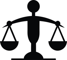 Balance Scales Icon Justice, Equality, Equilibrium Symbol