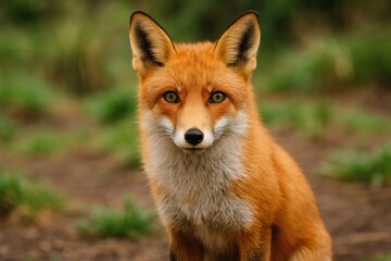 Red fox striking a pose