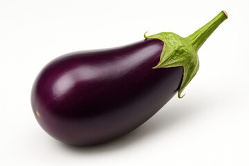 Vivid purple aubergine displayed against a plain white backdrop