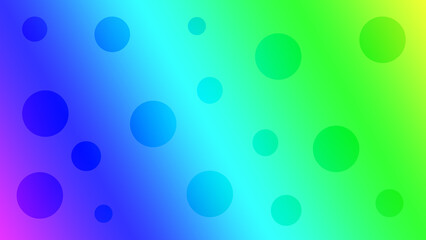 Colorful Abstract Background Featuring a Vibrant Blue to Green Gradient and Modern Bokeh Style Circles for Digital Design or Wallpaper