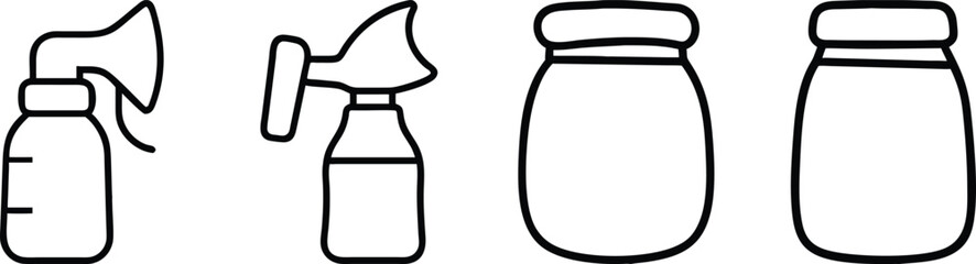 Breast Pump Bottles and Containers for Mothers' Milk Storage and Feeding